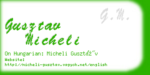 gusztav micheli business card